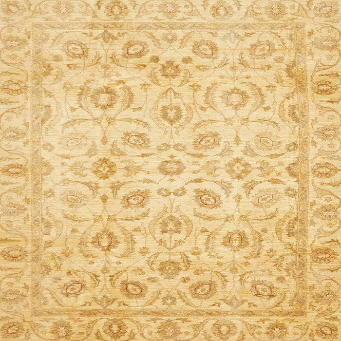 Square Abstract Chrome Gold Yellow Oriental Rug, abs727