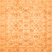 Square Machine Washable Oriental Orange Traditional Area Rugs, wshabs727org