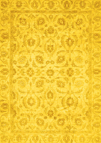 Oriental Yellow Traditional Rug, abs727yw