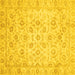 Square Oriental Yellow Traditional Rug, abs727yw