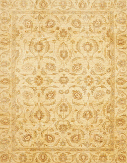 Abstract Chrome Gold Yellow Oriental Rug, abs727