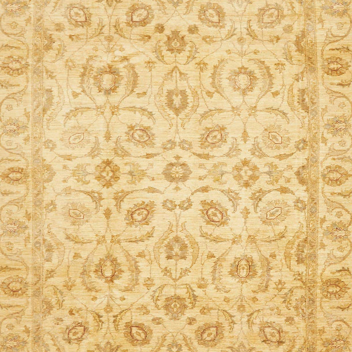Abstract Chrome Gold Yellow Oriental Rug, abs727