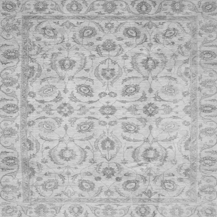 Square Oriental Gray Traditional Rug, abs727gry