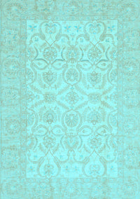 Oriental Light Blue Traditional Rug, abs728lblu