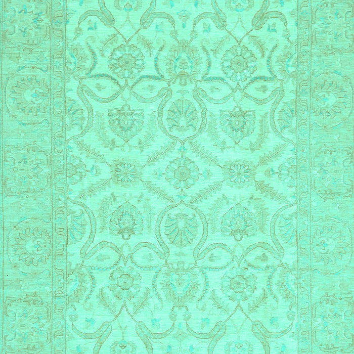 Machine Washable Oriental Turquoise Traditional Area Rugs, wshabs728turq