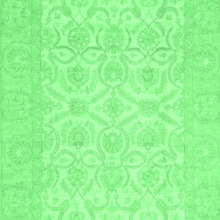 Machine Washable Oriental Emerald Green Traditional Area Rugs, wshabs728emgrn