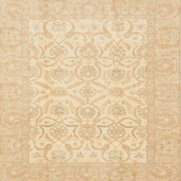 Square Machine Washable Abstract Brown Gold Rug, wshabs728
