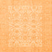 Square Oriental Orange Traditional Rug, abs728org