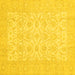 Square Oriental Yellow Traditional Rug, abs728yw