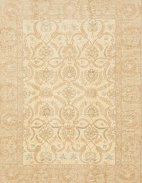 Machine Washable Abstract Brown Gold Rug, wshabs728