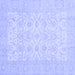 Square Oriental Blue Traditional Rug, abs728blu