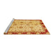 Sideview of Machine Washable Abstract Saffron Yellow Rug, wshabs729