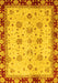 Machine Washable Oriental Yellow Traditional Rug, wshabs729yw