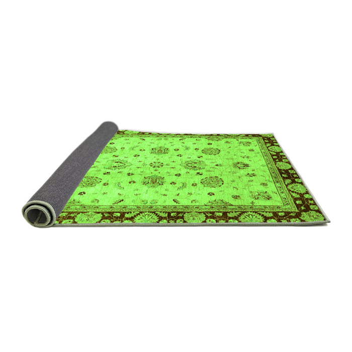 Sideview of Oriental Green Traditional Rug, abs729grn