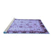 Sideview of Machine Washable Oriental Blue Traditional Rug, wshabs729blu