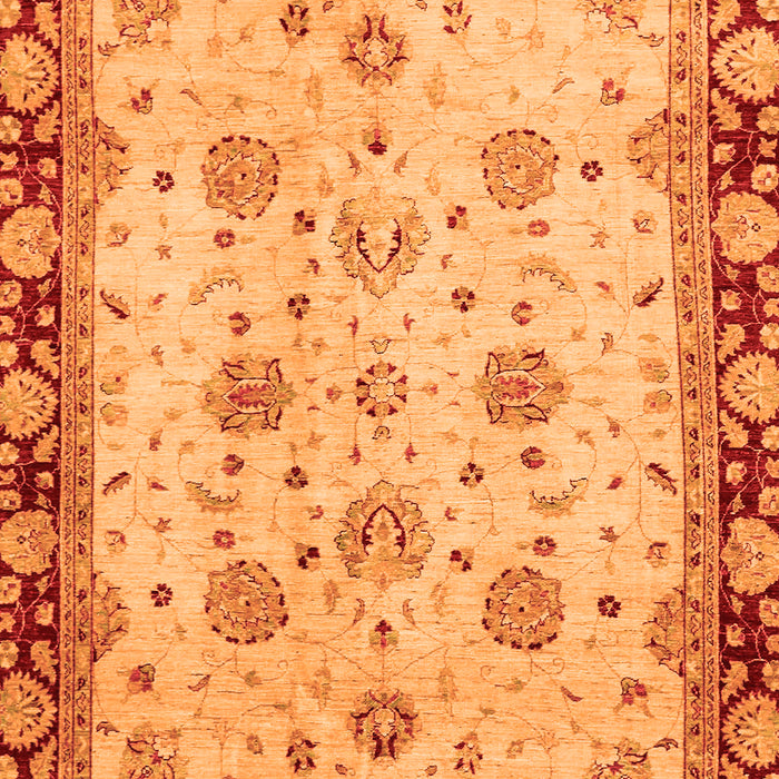 Machine Washable Oriental Orange Traditional Area Rugs, wshabs729org