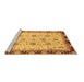 Sideview of Machine Washable Oriental Brown Traditional Rug, wshabs729brn