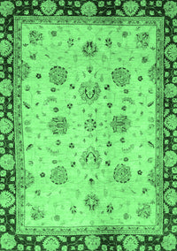 Oriental Emerald Green Traditional Rug, abs729emgrn