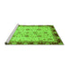 Sideview of Machine Washable Oriental Green Traditional Area Rugs, wshabs729grn