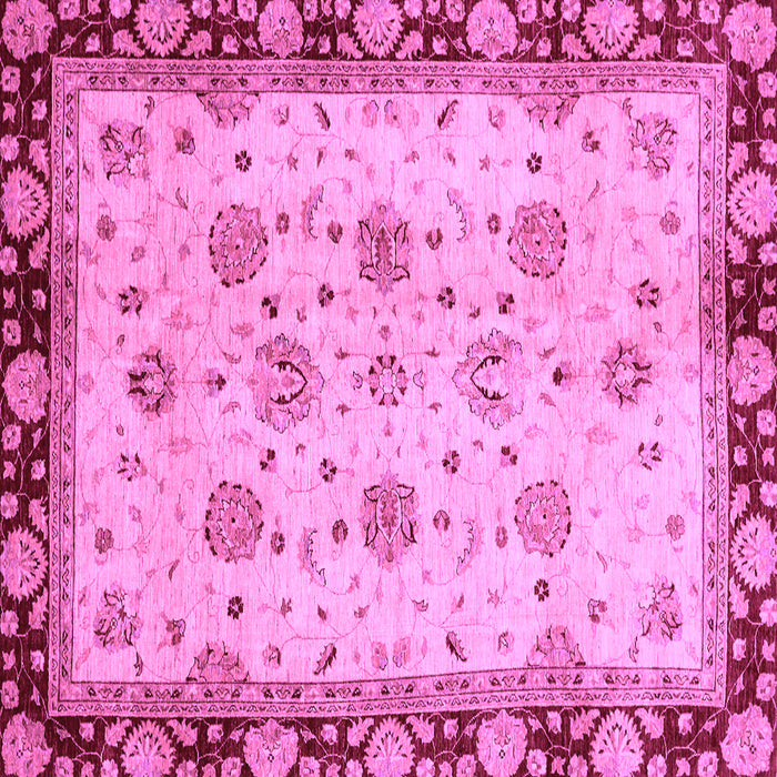 Square Machine Washable Oriental Purple Traditional Area Rugs, wshabs729pur