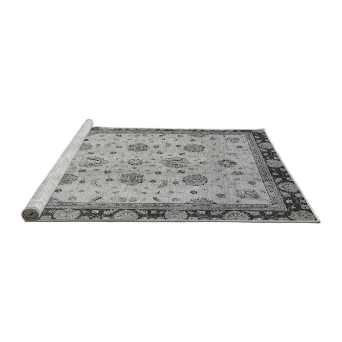 Sideview of Machine Washable Oriental Gray Traditional Rug, wshabs729gry