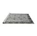 Sideview of Machine Washable Oriental Gray Traditional Rug, wshabs729gry