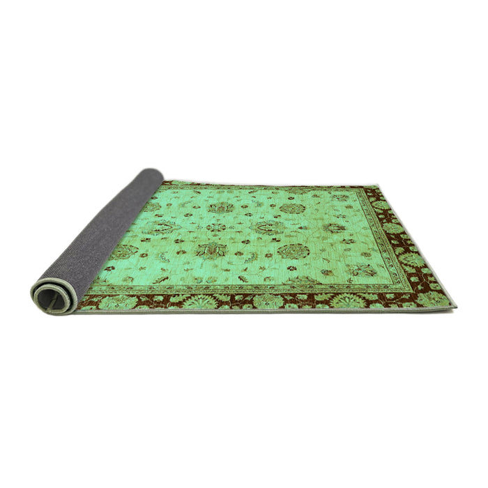 Sideview of Oriental Turquoise Traditional Rug, abs729turq
