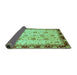 Sideview of Oriental Turquoise Traditional Rug, abs729turq