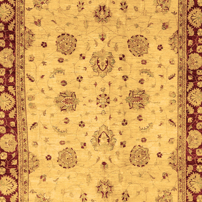 Machine Washable Oriental Brown Traditional Rug, wshabs729brn