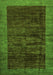 Machine Washable Abstract Green Modern Area Rugs, wshabs72grn