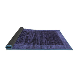 Sideview of Abstract Blue Modern Rug, abs72blu