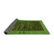 Sideview of Abstract Green Modern Rug, abs72grn