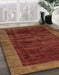 Abstract Red Modern Rug in Family Room, abs72