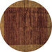 Round Abstract Brown Modern Rug, abs72brn