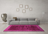 Machine Washable Abstract Pink Modern Rug, wshabs72pnk