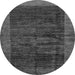 Round Machine Washable Abstract Gray Modern Rug, wshabs72gry