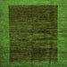 Square Abstract Green Modern Rug, abs72grn