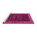 Sideview of Machine Washable Abstract Pink Modern Rug, wshabs72pnk