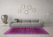 Machine Washable Abstract Purple Modern Area Rugs in a Living Room, wshabs72pur