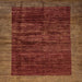 Square Machine Washable Abstract Red Rug, wshabs72