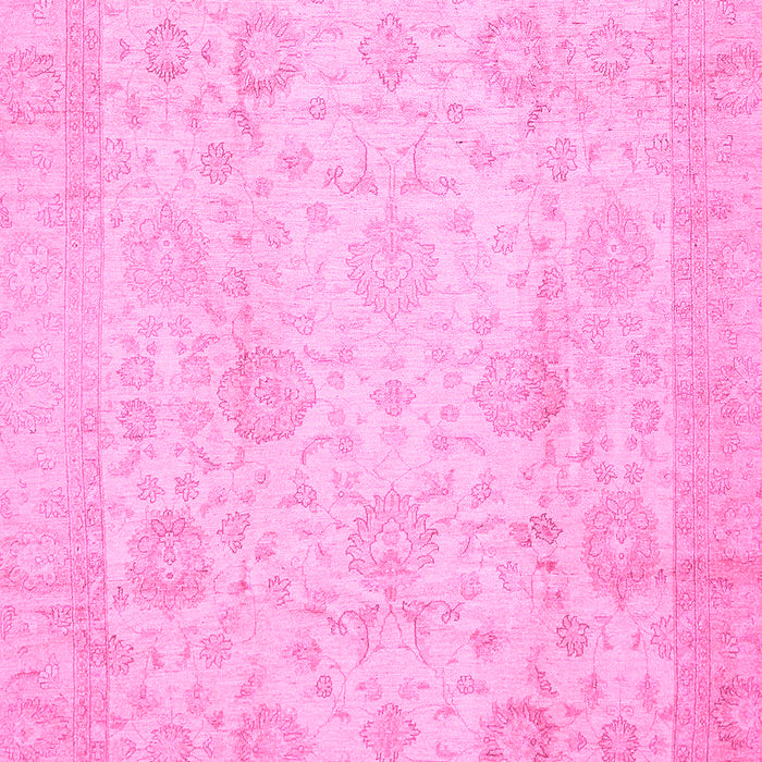 Machine Washable Oriental Pink Traditional Rug, wshabs730pnk