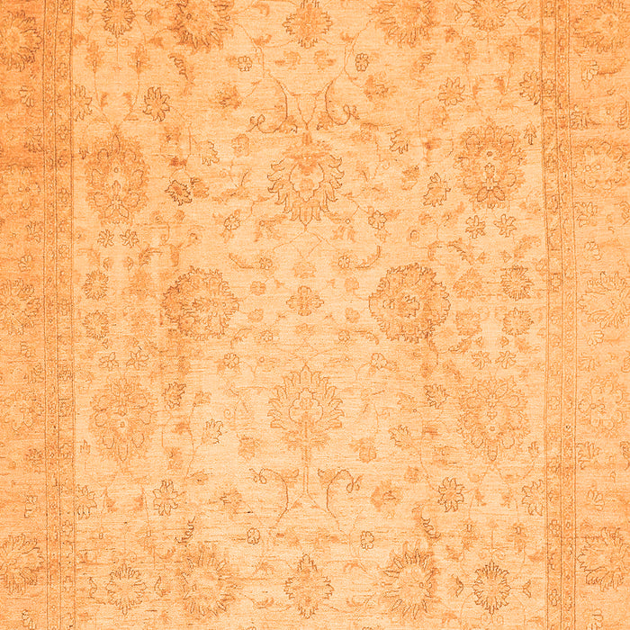 Machine Washable Oriental Orange Traditional Area Rugs, wshabs730org