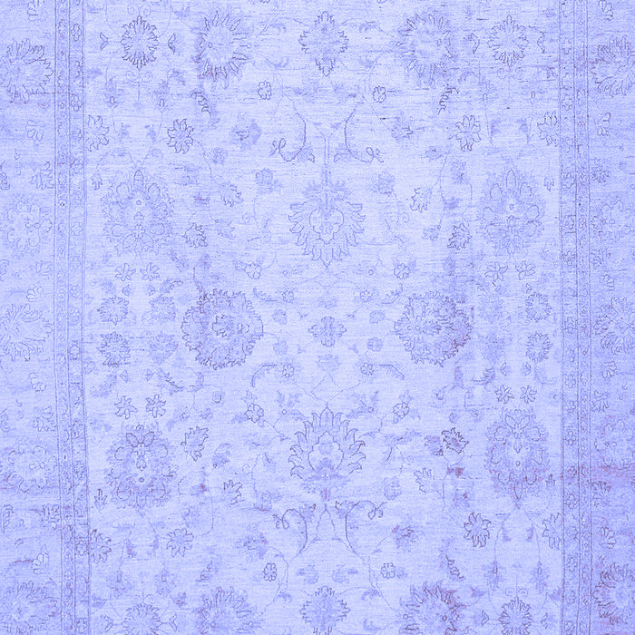 Machine Washable Oriental Blue Traditional Rug, wshabs730blu