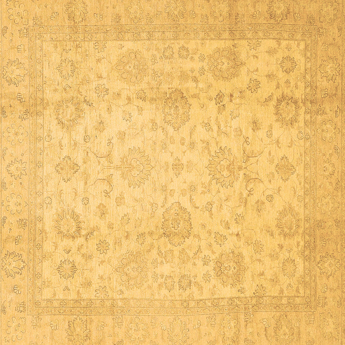 Square Machine Washable Oriental Brown Traditional Rug, wshabs730brn