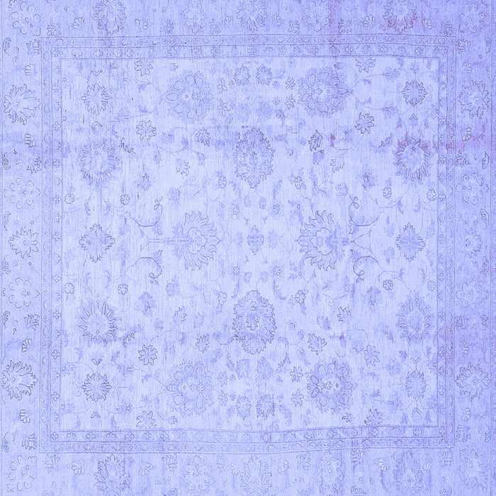 Square Machine Washable Oriental Blue Traditional Rug, wshabs730blu