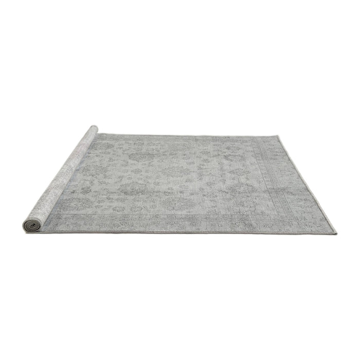 Sideview of Machine Washable Oriental Gray Traditional Rug, wshabs730gry