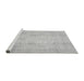 Sideview of Machine Washable Oriental Gray Traditional Rug, wshabs730gry