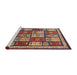 Sideview of Machine Washable Abstract Plum Purple Rug, wshabs731