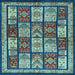 Square Abstract Light Blue Modern Rug, abs731lblu