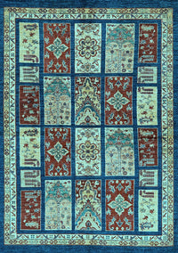 Abstract Light Blue Modern Rug, abs731lblu